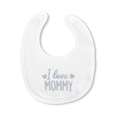 Newborn bib NATURAL 2pcs with velcro BOY